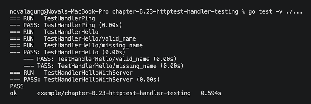 Dasar Pemrograman Golang - Test passed